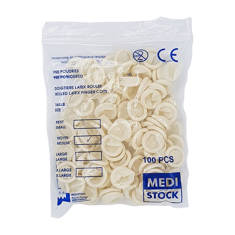 Didals de làtex amb pols